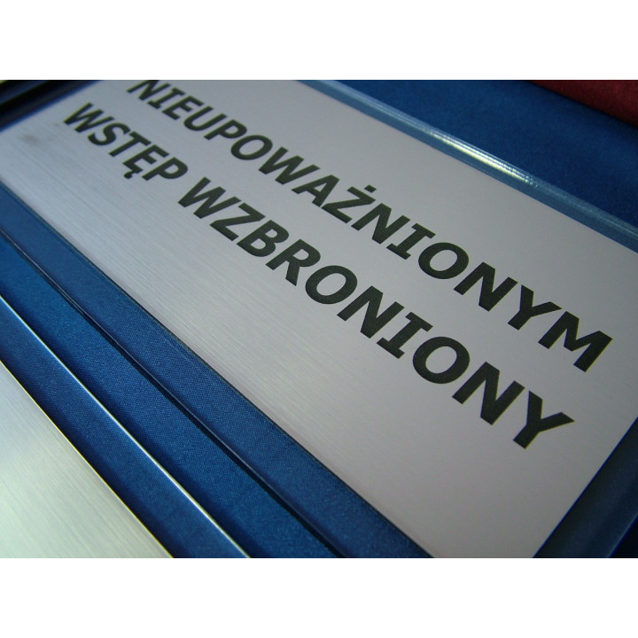 TABLICZKI NA DRZWI - PLEXI, LAMINAT TPL-001 (120 x 220mm)