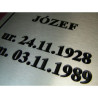 TABLICA Z ALUMINIUM ANODOWANEGO - IMITACJA STALI NIERDZEWNEJ