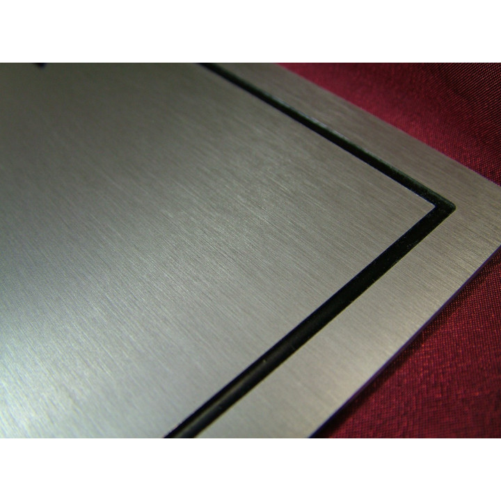 TABLICA Z ALUMINIUM ANODOWANEGO - IMITACJA STALI NIERDZEWNEJ