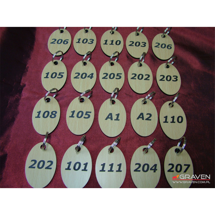 BRELOK Z LAMINATU - IMITACJA DREWNA B-007.3 (40 x 60mm)