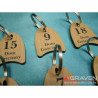 BRELOK Z LAMINATU - IMITACJA DREWNA  B-019 (30 x 40 mm)
