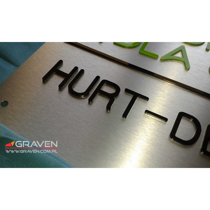 SZYLD DIBOND PLEXI  (400 x 500 mm)