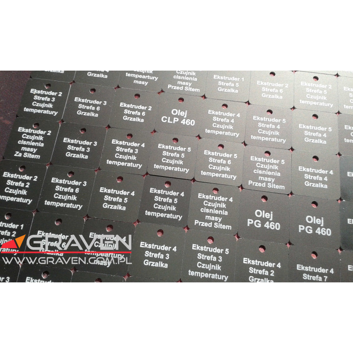 TABLICZKI OPISOWE ALUMINIUM ANODOWANE