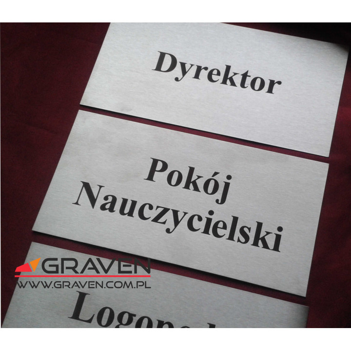 TABLICZKA NA DRZWI INOX (T-034)