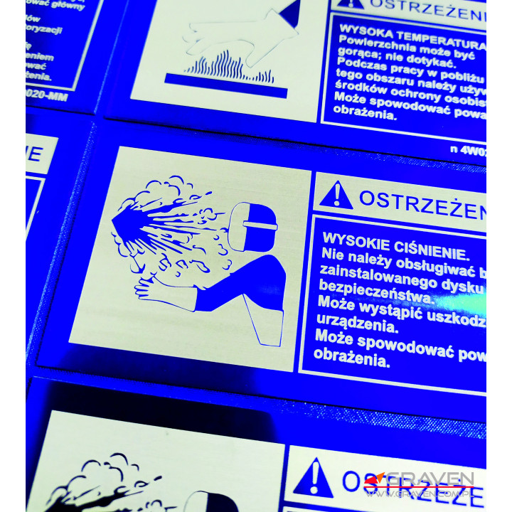 TABLICZKI ZNAMIONOWE ALUMINIUM ANODOWANE