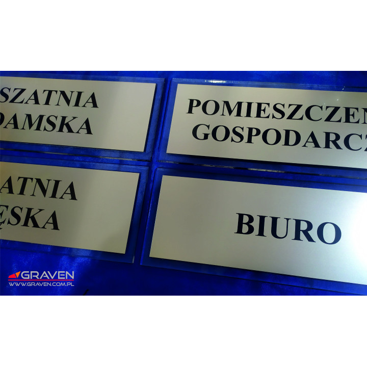 TABLICZKA NA DRZWI PLEXI LAMINAT TPL-001 (120 x 220mm)
