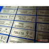 TABLICZKA NA DRZWI INOX (40x120 mm)