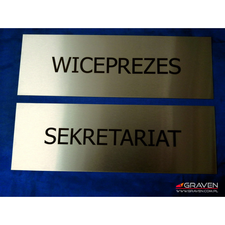 TABLICZKA NA DRZWI INOX (100x300 mm)
