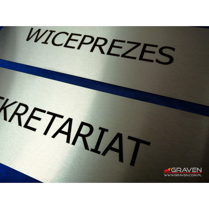 TABLICZKA NA DRZWI INOX (100x300 mm)