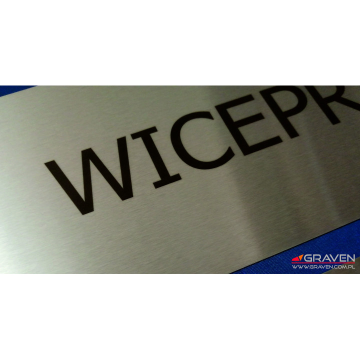 TABLICZKA NA DRZWI INOX (100x300 mm)