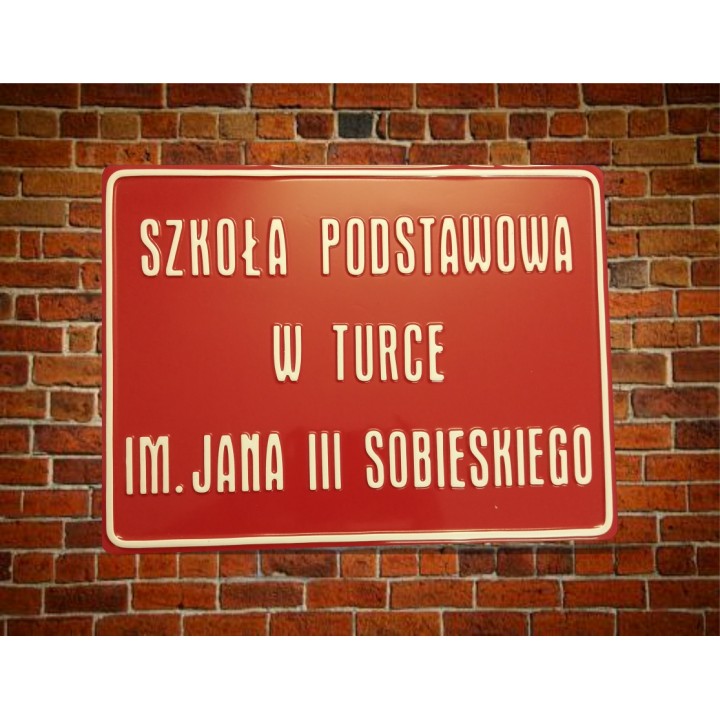 TABLICZKA WYPUKŁA TŁOCZONA