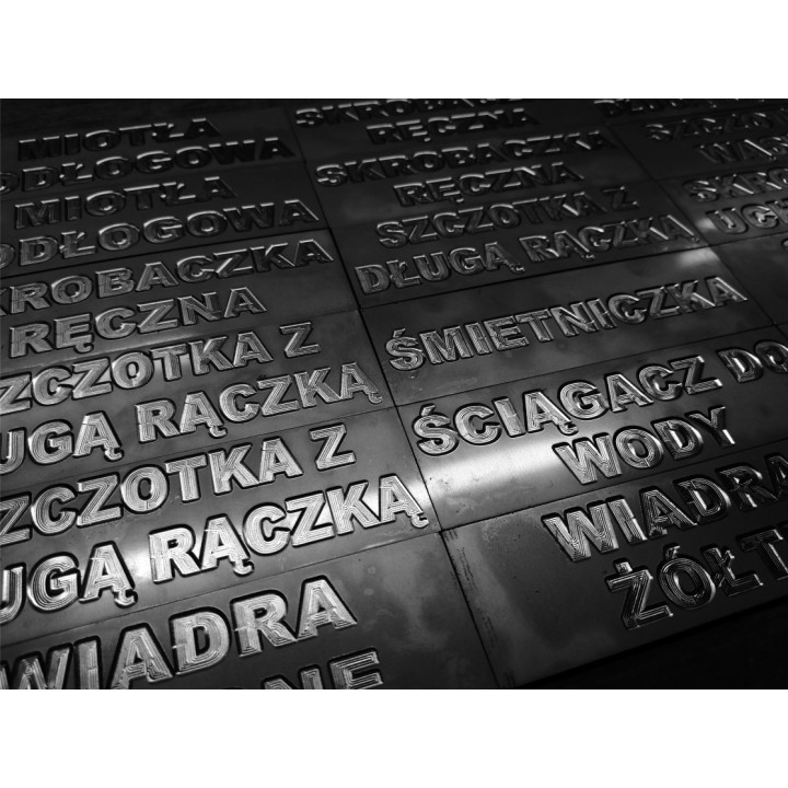 TABLICZKA FREZOWANA CNC STAL KWASOODPORNA 316 100 x 30 MM