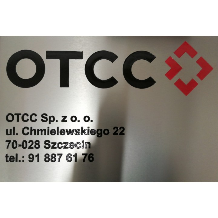 SZYLD ALUMINIUM  + WYPEŁNIENIE FARBĄ