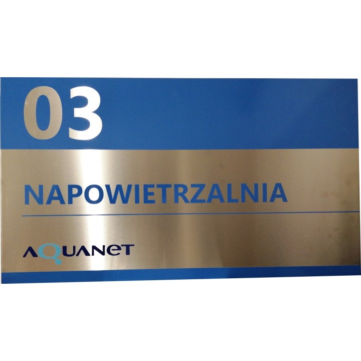 SZYLD 3D STAL KWASOODPORNA GIĘTA + NAKLEJKA UV