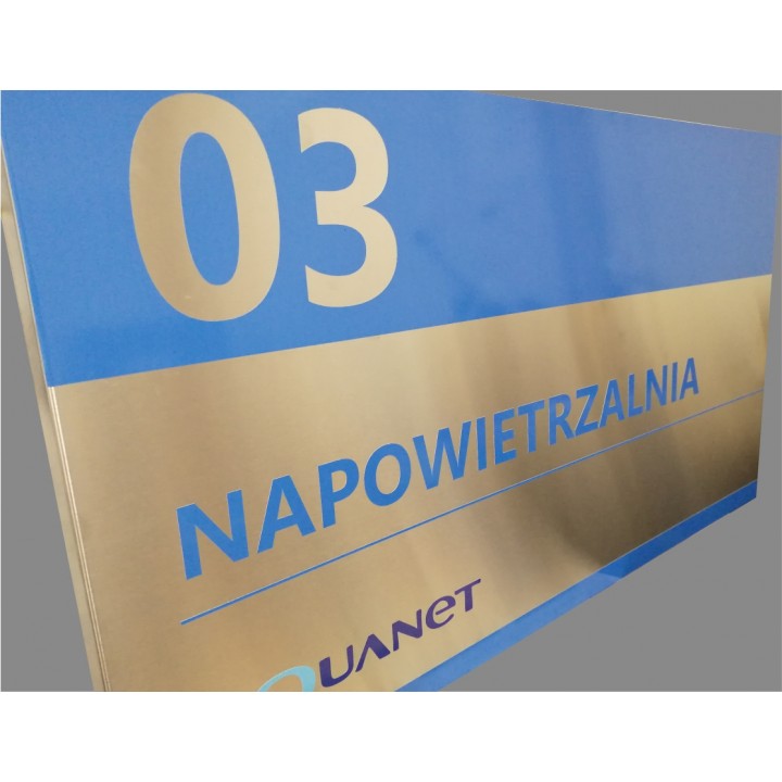 SZYLD 3D STAL KWASOODPORNA GIĘTA + NAKLEJKA UV
