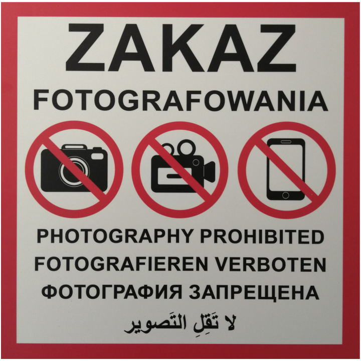 TABLICZKA ZAKAZ FOTOGRAFOWANIA