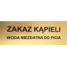 TABLICZKA ALUMINIUM ZŁOTE