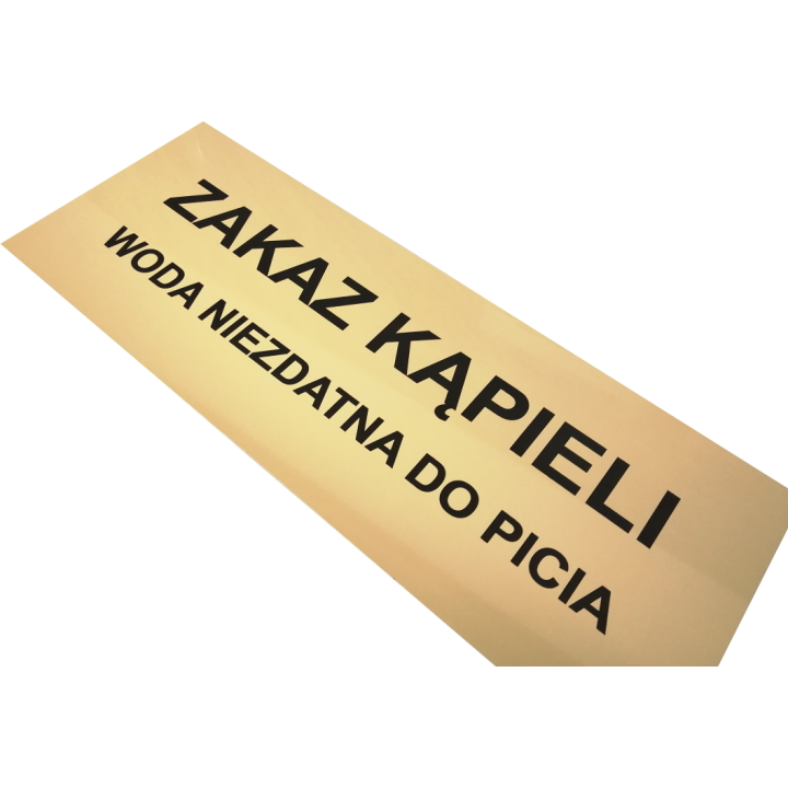 TABLICZKA ALUMINIUM ZŁOTE