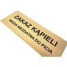 TABLICZKA ALUMINIUM ZŁOTE